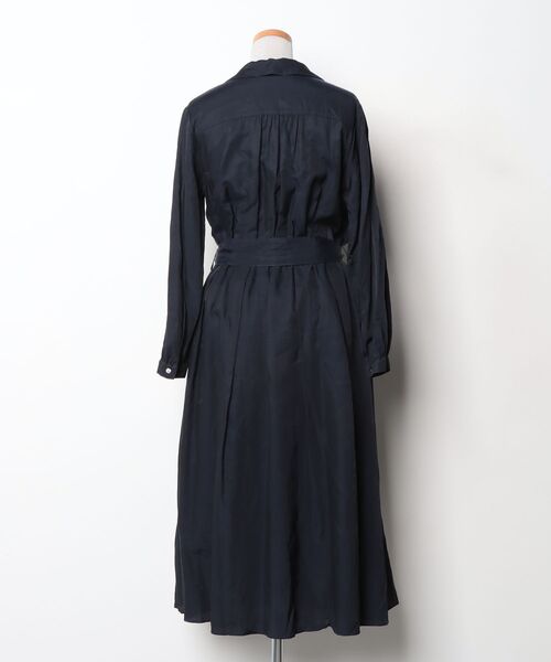 「BABYLONE」 リボン長袖ワンピース 38 ネイビー レディース_画像2