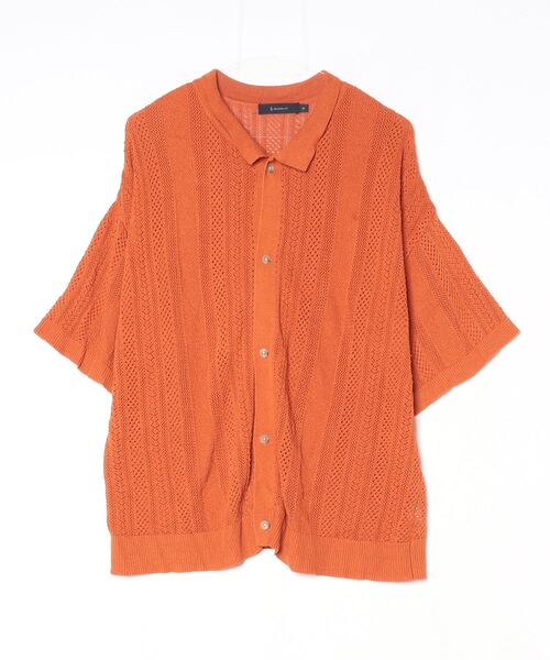 氣志團　カーディガン　橙　XL RAGEBLUE（レイジブルー） ニットカーディガン M オレンジ メンズ