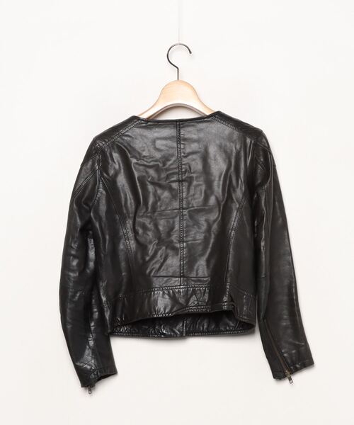 「BANNER BARRETT」 レザーブルゾン 38 ブラック レディース_画像2