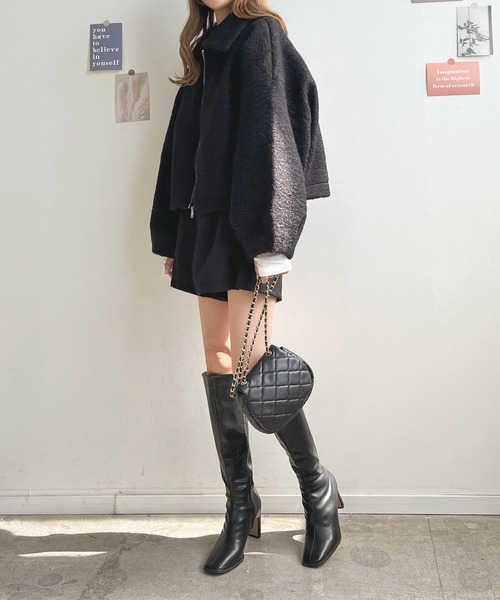 「Futier land」 ムートンベスト MEDIUM グレイッシュベージュ レディース_画像2