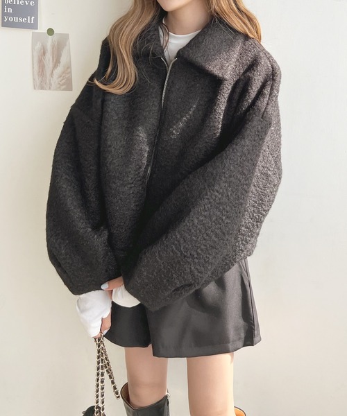 「Futier land」 ムートンベスト MEDIUM グレイッシュベージュ レディース_画像6