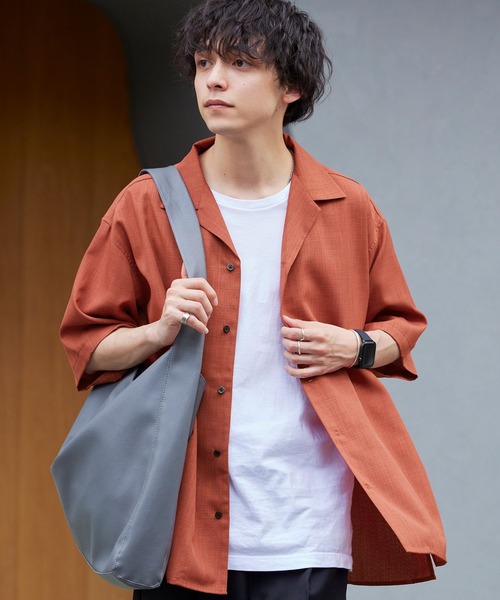 「MONO-MART」 半袖シャツ M ベージュ メンズ_画像5