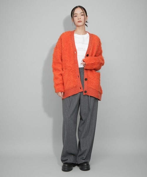 ADAM ET ROPE'（アダムエロペ） ニットカーディガン FREE オレンジ