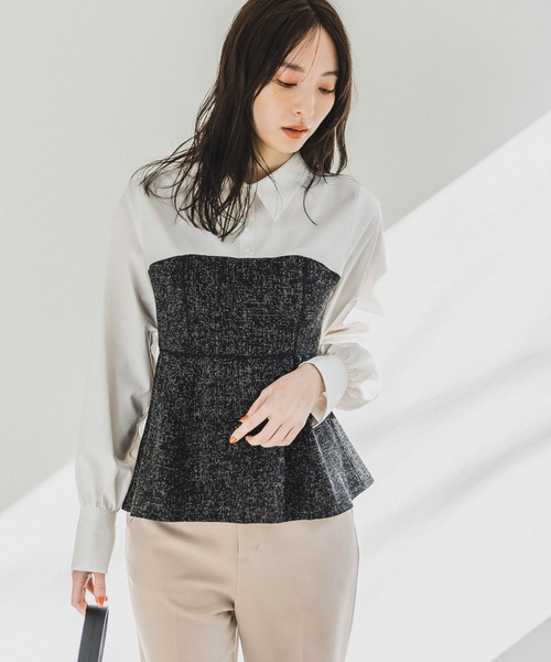 「Andemiu」 長袖ブラウス FREE グレー レディース_画像4