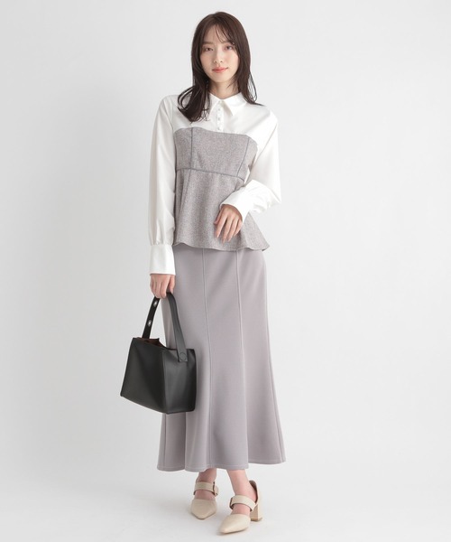 「Andemiu」 長袖ブラウス FREE グレー レディース_画像6