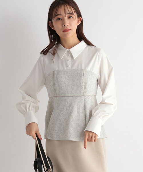 「Andemiu」 長袖ブラウス FREE グレー レディース_画像7