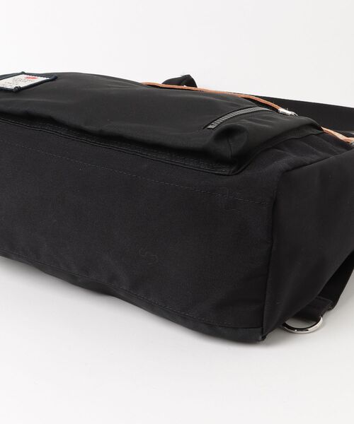 「ASSOV」 刺繍ショルダーバッグ - ブラック メンズ_画像3