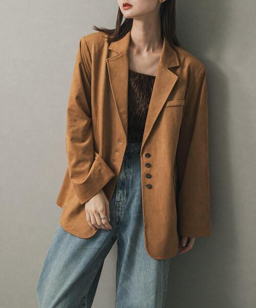 SENSE OF PLACE by URBAN RESEARCH テーラードジャケット ONE キャメル