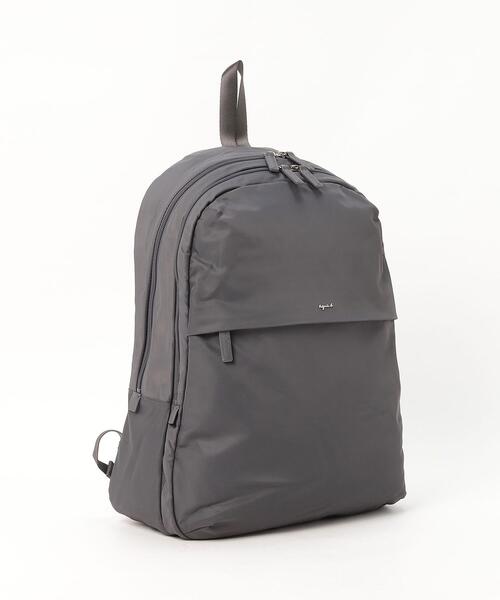 アニエスベー　グレー　ナイロンバックパック　リュック 美品】agnes b アニエスベー リュックバックパック グレー ナイロン