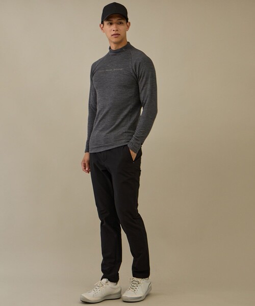 ジュン＆ロぺ（JUN&ROPE’）/【NOIR】ウールナイロン長袖ハイネックシャツ JUN&ROPE'（ジュンアンドロペ） tシャツ 「NOIR」ウールナイロン長袖