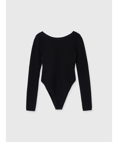 ⭐️新品　タグ付き⭐️ anuance アニュアンス　ニットボディスーツ　ブラック anuans（アニュアンス） ニット セーター ニットボディスーツ