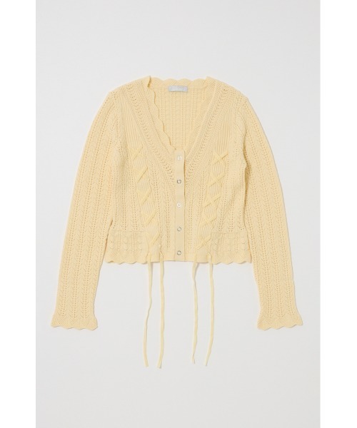 MOUSSY（マウジー） カーディガン LACE UP RIBBON カーディガン