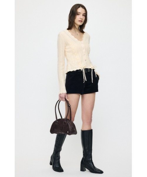 moussy LACE UP RIBBON カーディガン MOUSSY（マウジー） カーディガン LACE UP RIBBON カーディガン