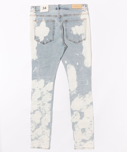 mnmlラインストーンデニム29 mnml X409 RHINESTONE SKINNY DENIM BLUE