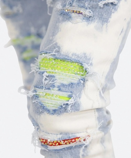 mnml（ミニマル） ジーンズ mnml/ミニマル/X409 RHINESTONE SKINNY