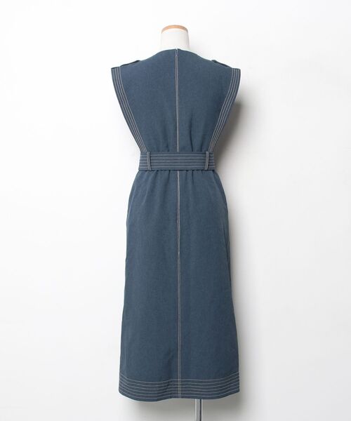 「LILY BROWN」 ノースリーブワンピース ONE SIZE ブルー レディース_画像2