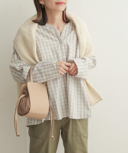 [URBAN RESEARCH DOORS] длинный рукав блуза 1 Pink Lady -s