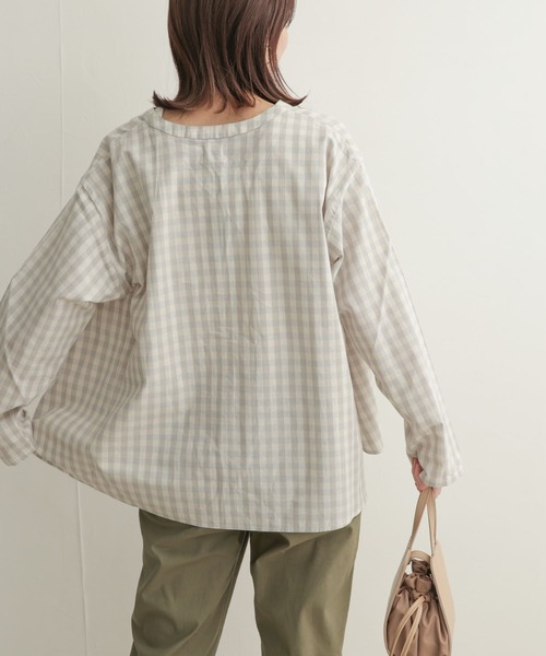 [URBAN RESEARCH DOORS] длинный рукав блуза 1 Pink Lady -s