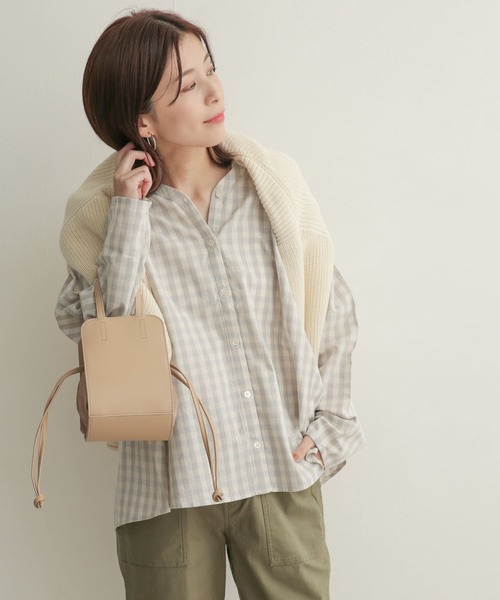 [URBAN RESEARCH DOORS] длинный рукав блуза 1 Pink Lady -s