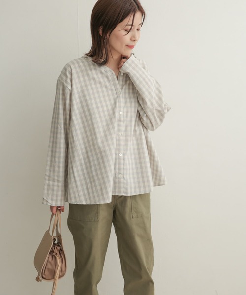 [URBAN RESEARCH DOORS] длинный рукав блуза 1 Pink Lady -s