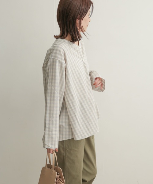 [URBAN RESEARCH DOORS] длинный рукав блуза 1 Pink Lady -s