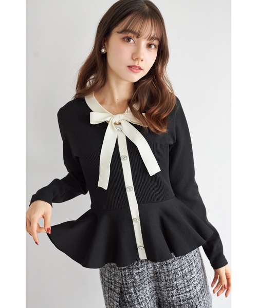 tocco closet（トッコ クローゼット） ニット セーター ビジュー釦付き