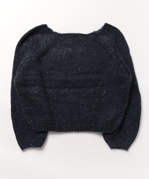 「flower」 長袖ニット FREE ネイビー レディース_画像2