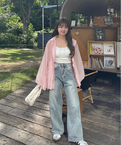 「mellowneon」 長袖ブラウス FREE アイボリー レディース_画像9