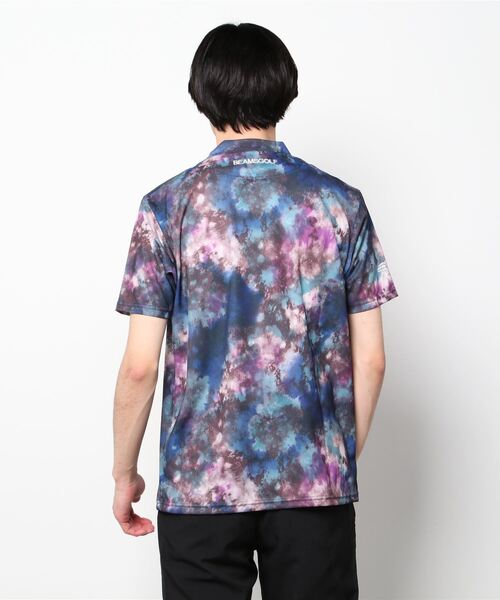 「BEAMS GOLF」 半袖Tシャツ LARGE ネイビー メンズ_画像3