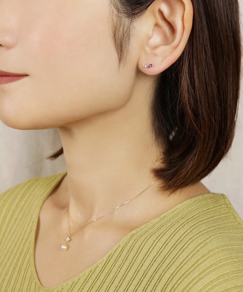 TAKE-UP（テイクアップ） ピアス K18・K10 レインボーピアス