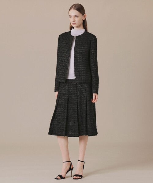 【美品】マッキントッシュロンドン　ツイードグレー　プリーツスカート MACKINTOSH LONDON（マッキントッシュ ロンドン） スカート ツイード