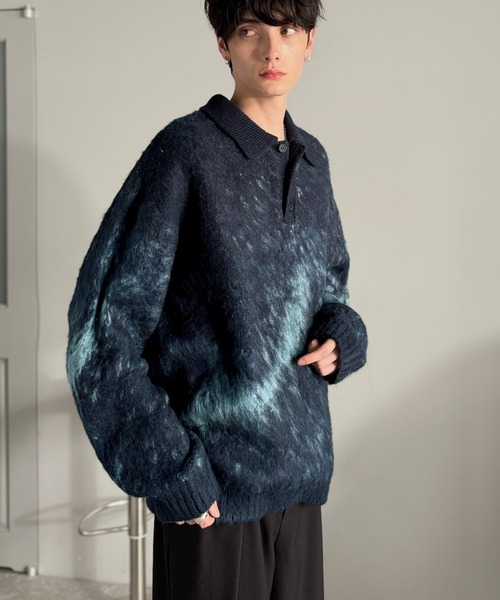 「Classical Origin」 長袖ニット LARGE ライトグレー メンズ_画像4