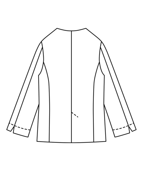 「IEDIT」 ノーカラージャケット MEDIUM ベージュ レディース_画像7