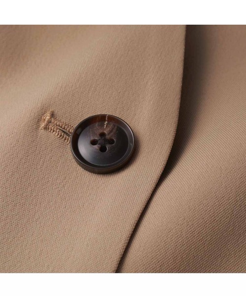 「IEDIT」 ノーカラージャケット MEDIUM ベージュ レディース_画像8