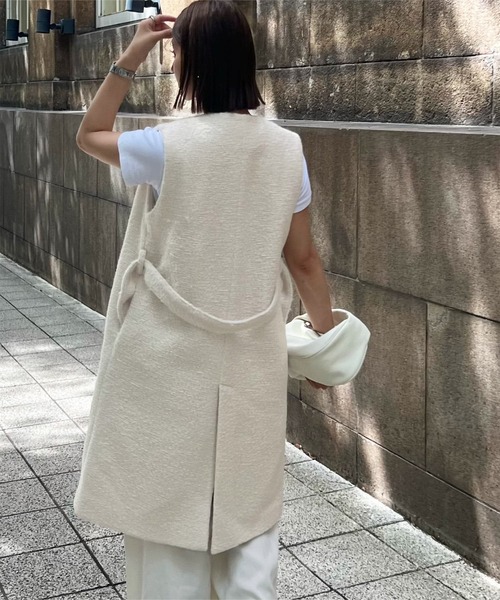 「KOBE LETTUCE」 ノーカラーコート M グレー レディース_画像6