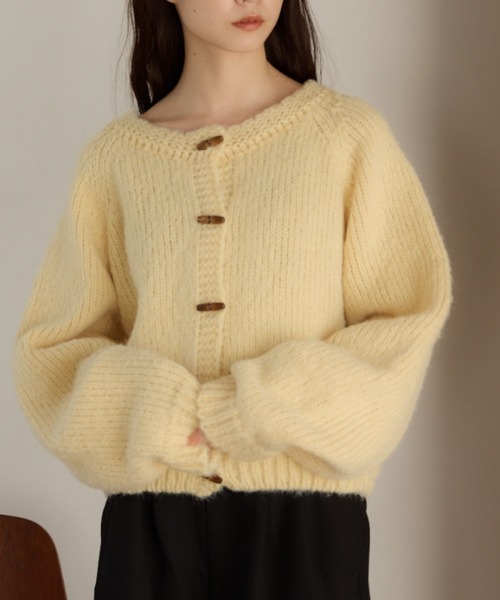 「moi tytto」 ニットカーディガン FREE ナチュラル レディース_画像5