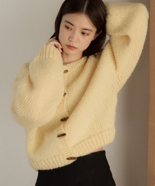 「moi tytto」 ニットカーディガン FREE ナチュラル レディース_画像8