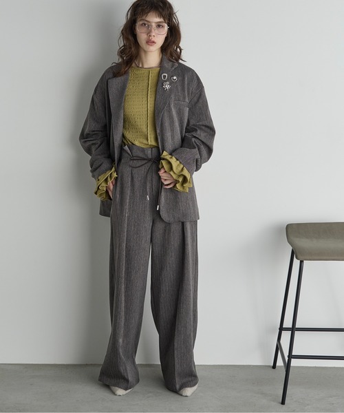 「THE YOn」 スラックス S グレー レディース_画像3