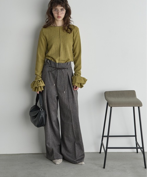 「THE YOn」 スラックス S グレー レディース_画像4