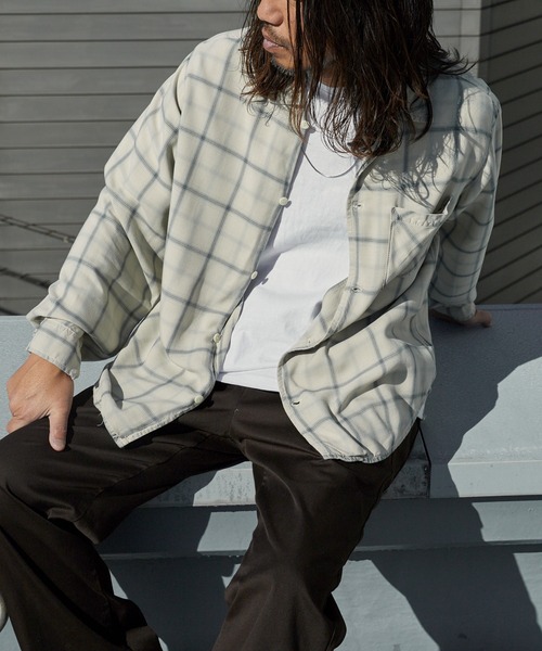 REMI RELIEF（レミ レリーフ） シャツ レーヨンツイルチェックシャツ