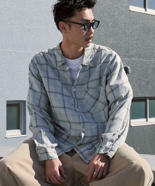 REMI RELIEF（レミ レリーフ） シャツ レーヨンツイルチェックシャツ