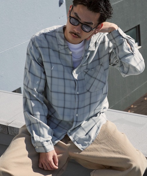 REMI RELIEF（レミ レリーフ） シャツ レーヨンツイルチェックシャツ