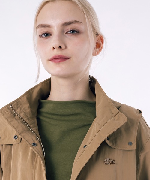 「LACOSTE」 コート 40 ダークネイビー レディースの画像