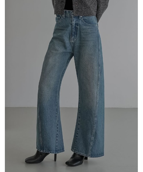 「Re:EDIT」 デニムパンツ LARGE ブルー レディース_画像5