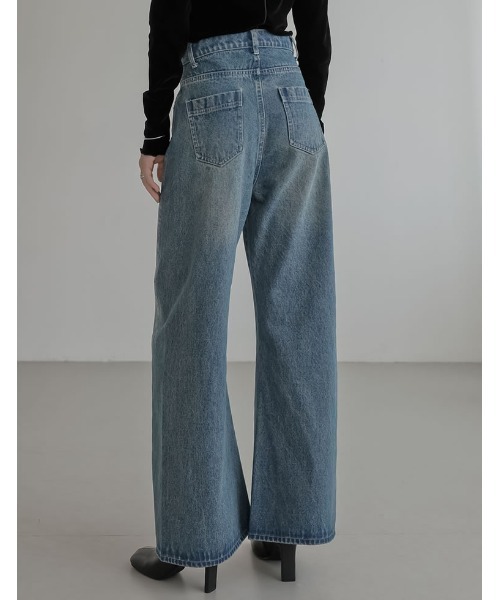 「Re:EDIT」 デニムパンツ LARGE ブルー レディース_画像8