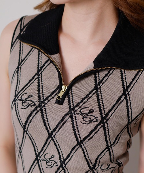 「LIPSERVICE」 ニットワンピース FREE ベージュ レディース_画像2