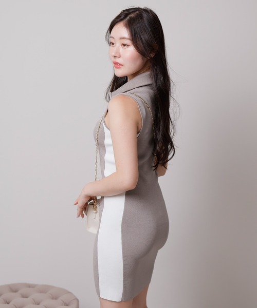 「LIPSERVICE」 ニットワンピース FREE ベージュ レディース_画像4