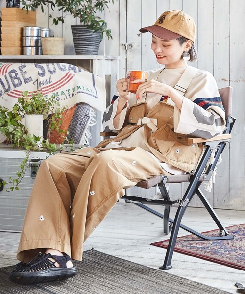 「CUBE SUGAR」 パンツ S カーキ レディース_画像2