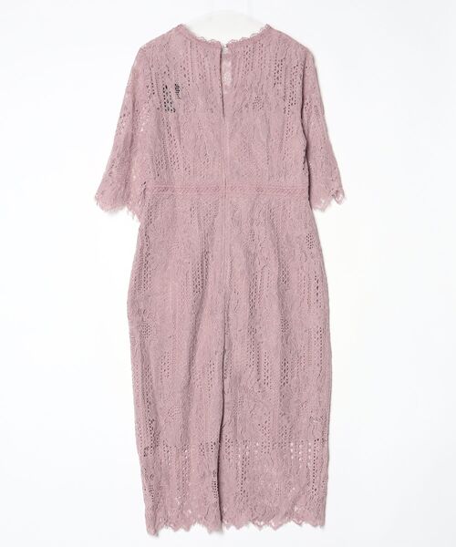 「DRESS PLUS」 半袖ワンピース X-LARGE ピンク レディース_画像2