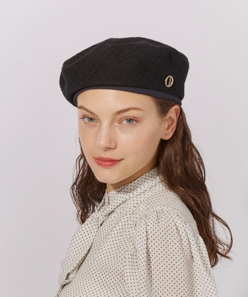 MARINE SERRE（マリーンセル） 帽子 ベレー帽 FELTED WOOL BERET